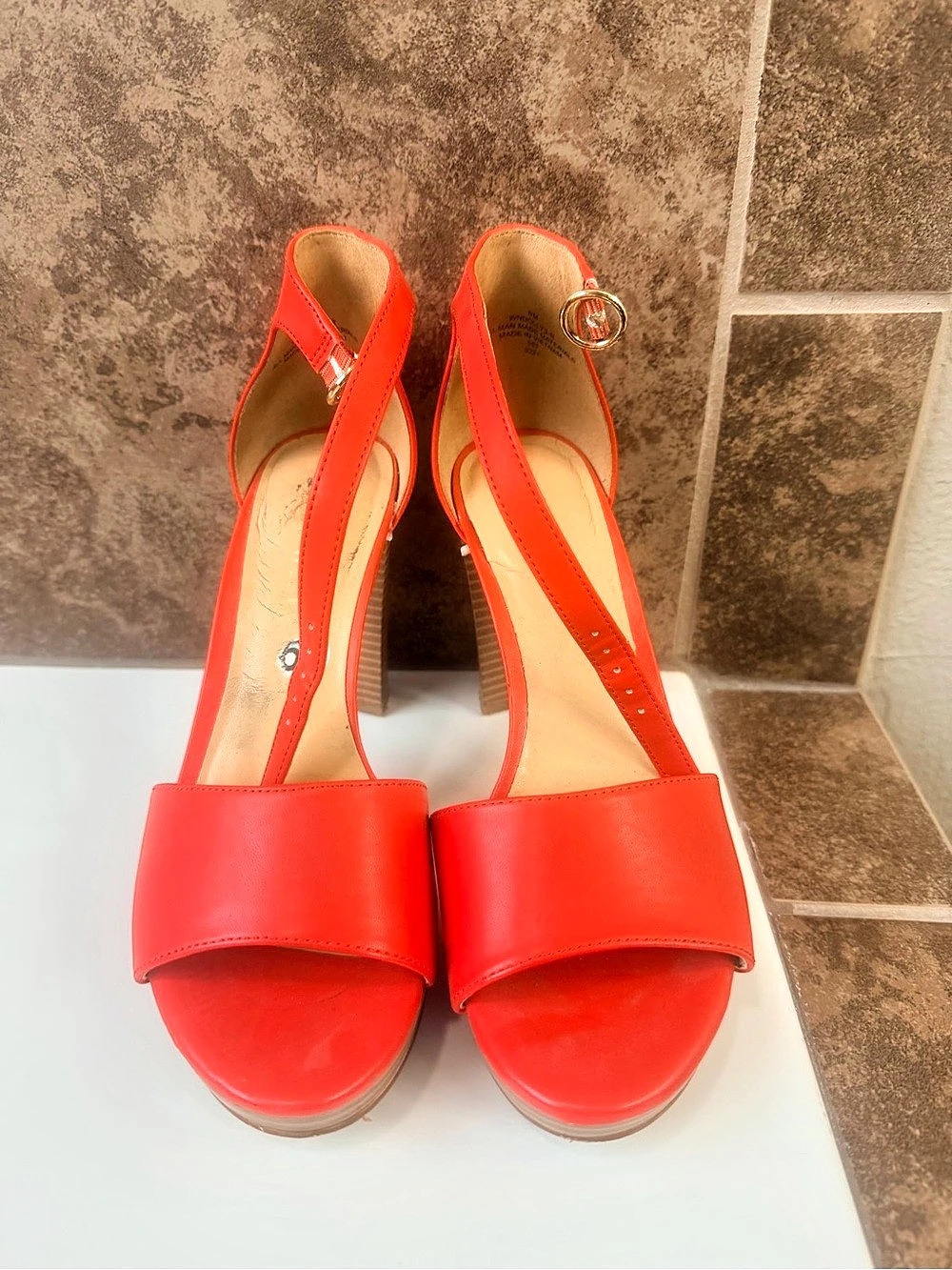 Nine West Red Platform Heels